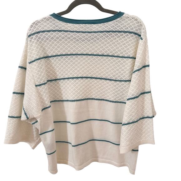 NWT Passenger Clothing Migrate Organic Knitted Jumper Sweater Blue Stripe XL - Picture 9 of 12